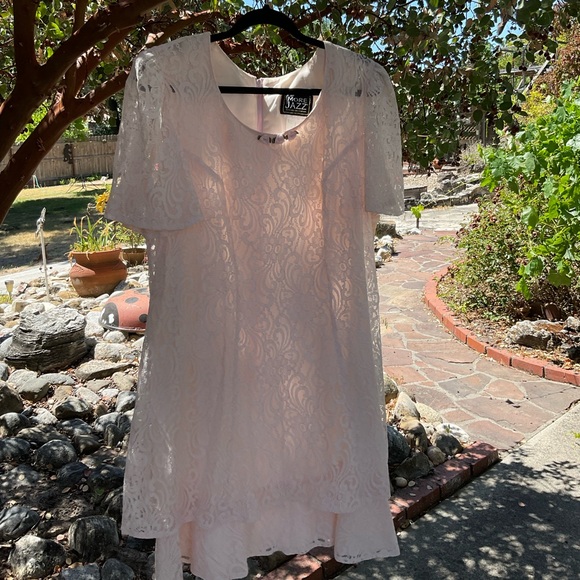 Pink lacy semi formal - Picture 1 of 4